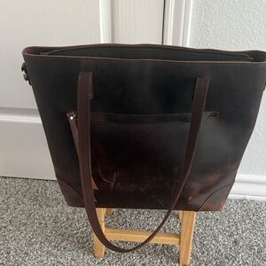 Brown Leather Tote Bag